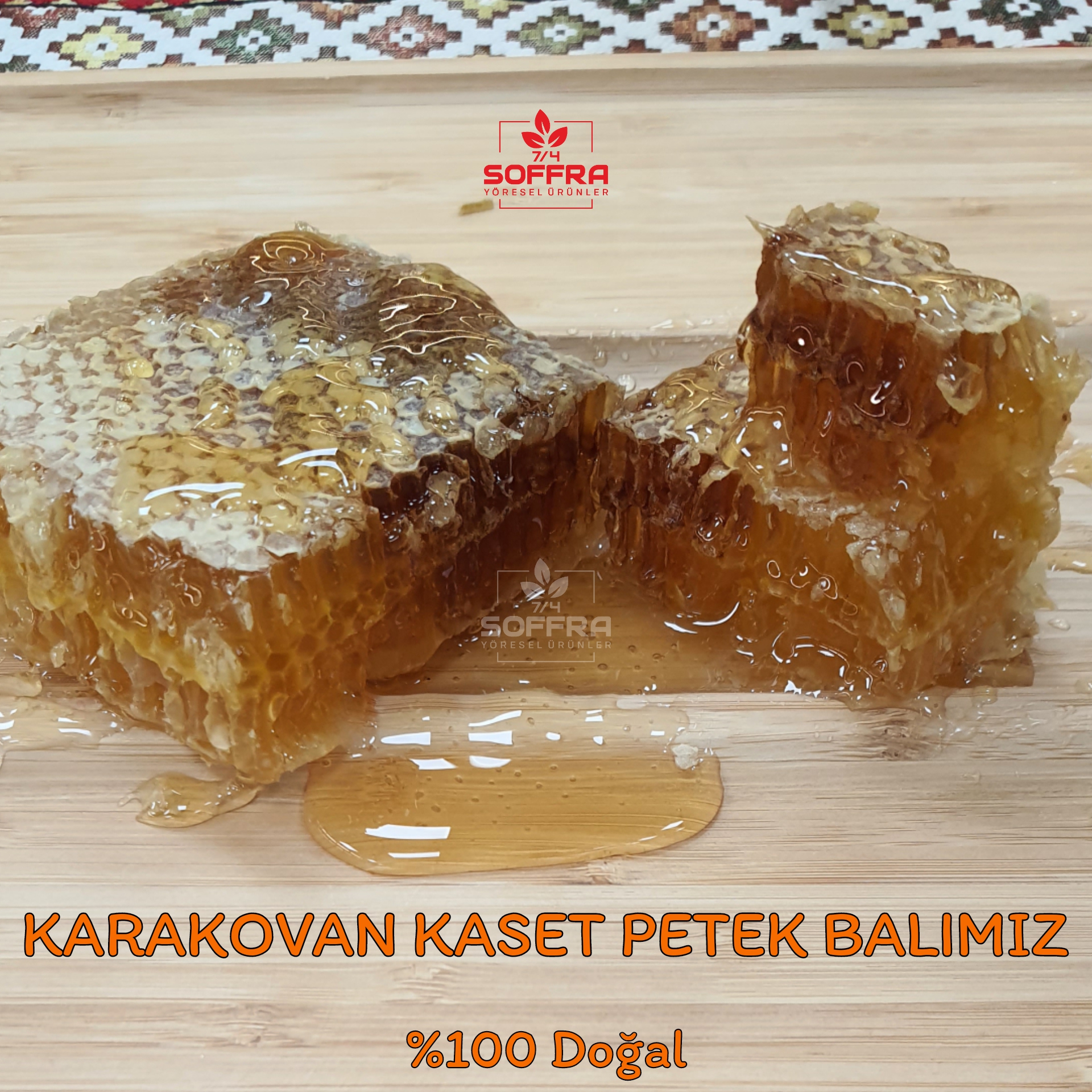 Karakovan %100 Doğal Kaset Petek Bal 500 - 700 gr